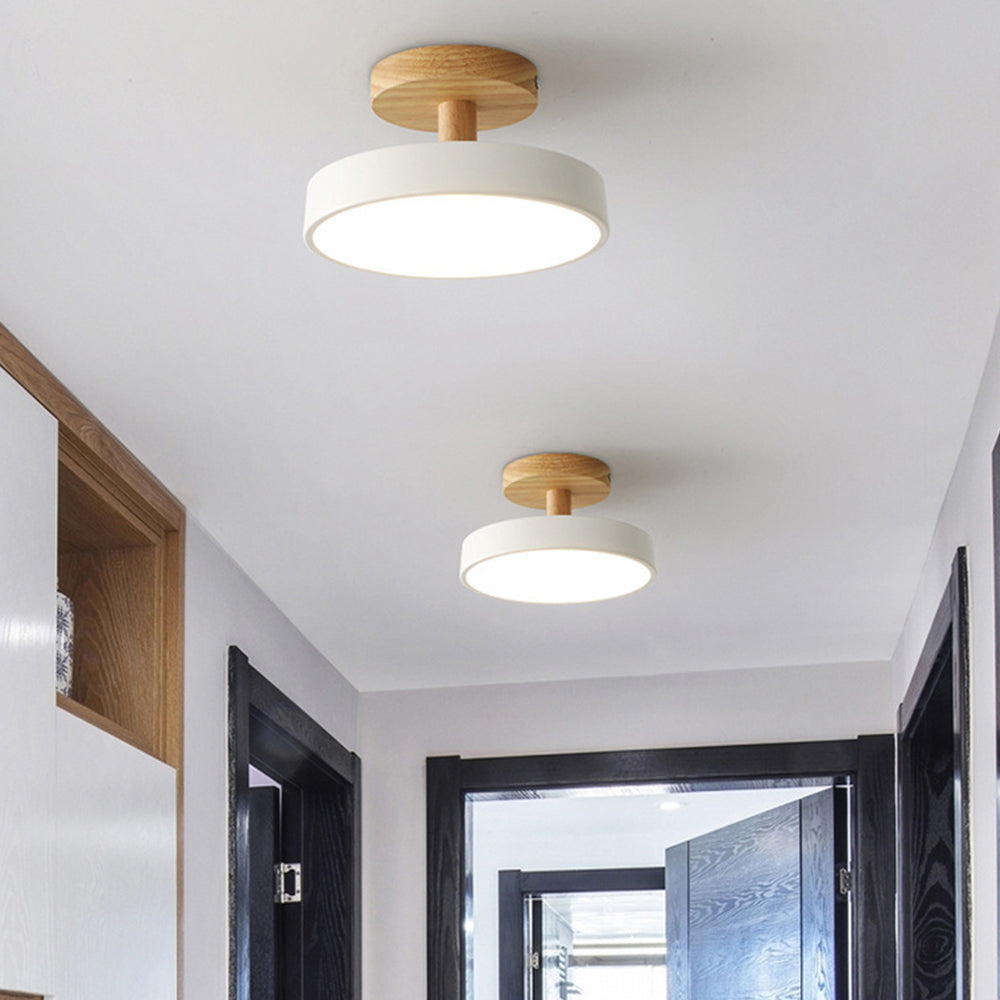 Lumera Lune LED Plafondlamp - Minimalistisch Design met Houten Accent