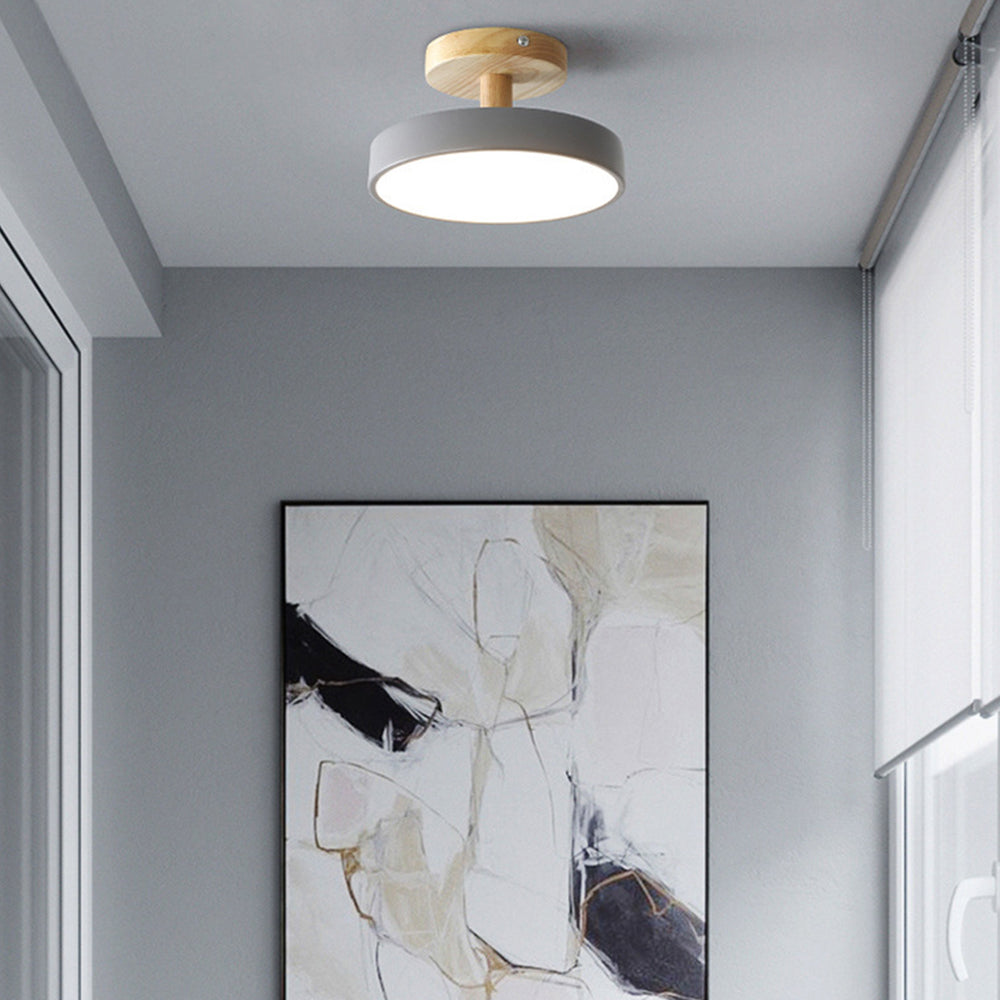 Lumera Lune LED Plafondlamp - Minimalistisch Design met Houten Accent