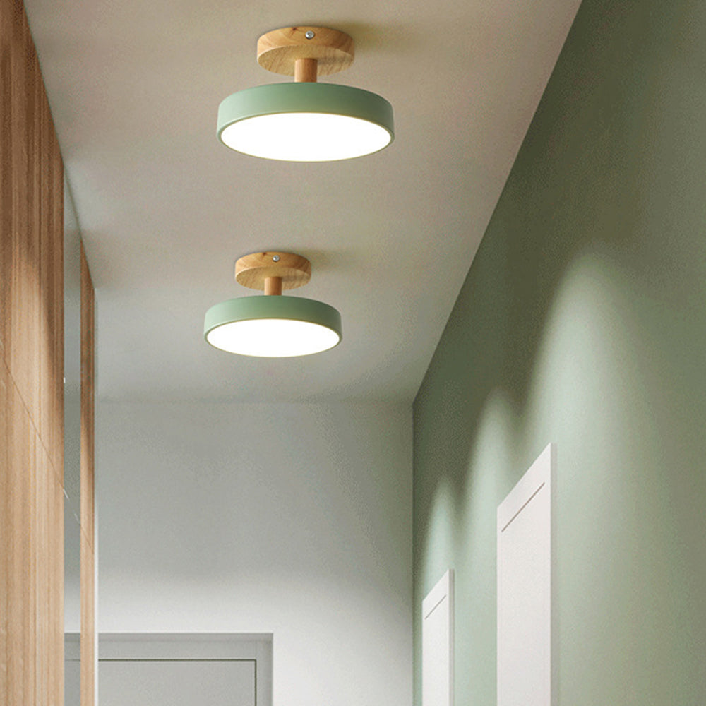 Lumera Lune LED Plafondlamp - Minimalistisch Design met Houten Accent