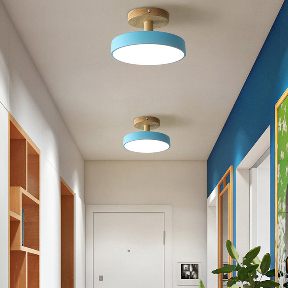 Lumera Lune LED Plafondlamp - Minimalistisch Design met Houten Accent