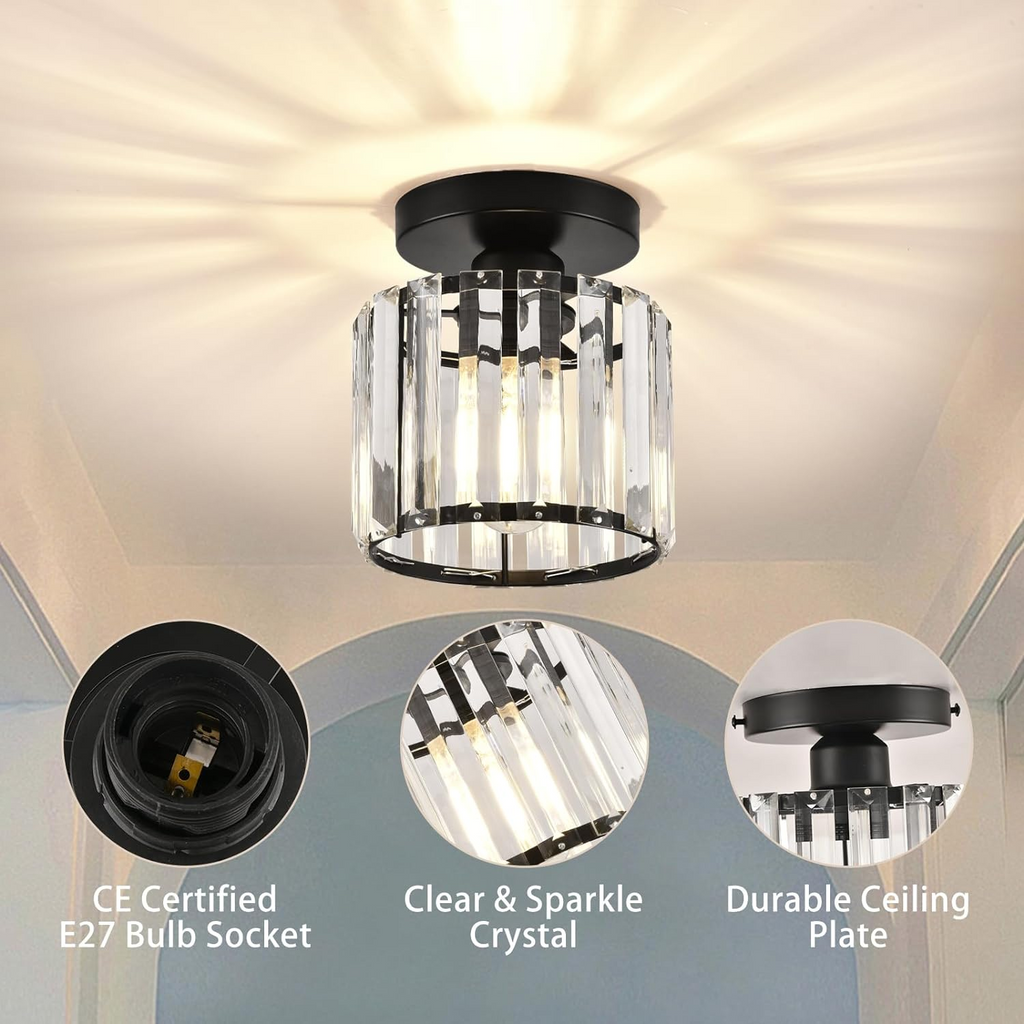 Lumera Lune Plafondlamp - Chique Glasverlichting voor Hal en Woonruimte