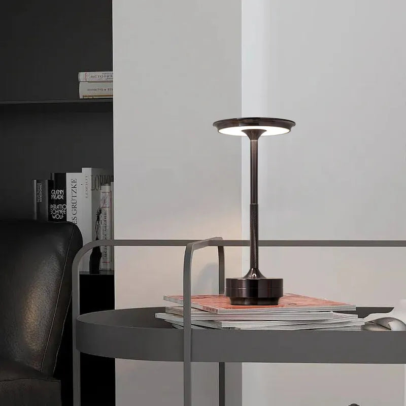 Lumera Lune Draadloze Tafellamp - Oplaadbaar, Touch Dimming & Chique Afwerking