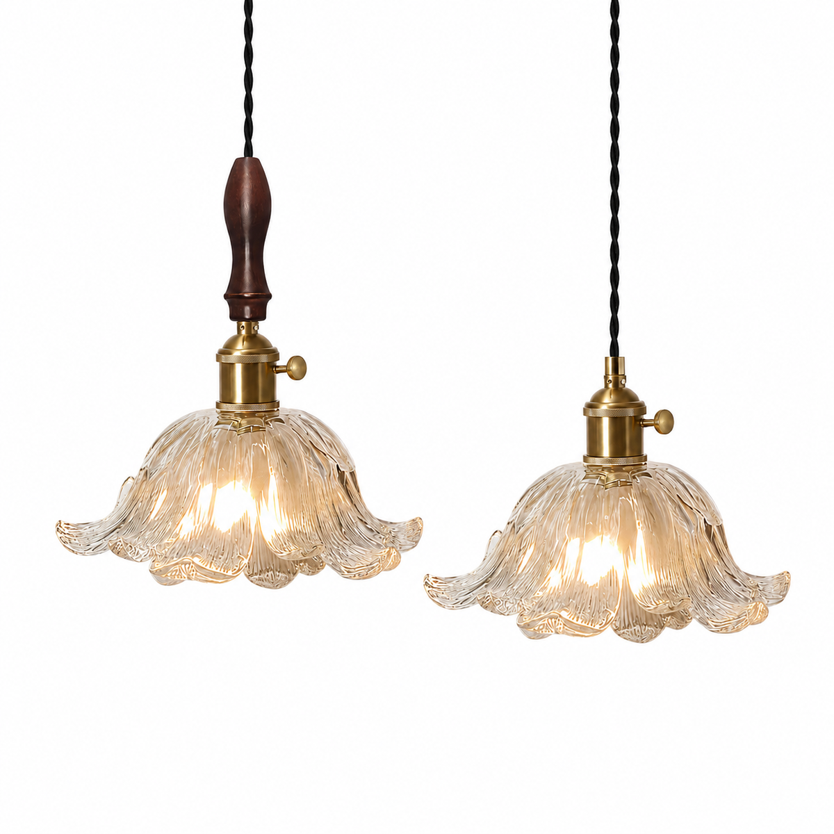 Lumera Lune Retro Franse Glazen Hanglamp - Klassieke Sfeerverlichting Design Lamp