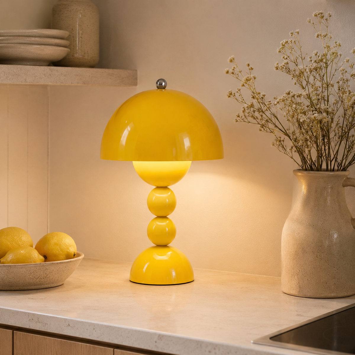 Lumera Lune Nordic Draadloze Tafellamp - Retro Design Lamp