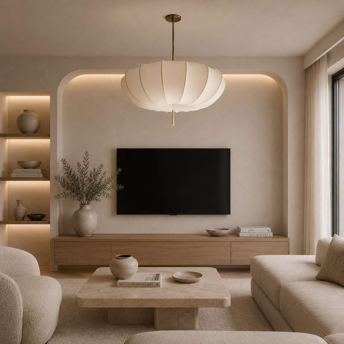Lumera Lune Parijse Hanglamp - Warme Sfeer Plafondverlichting