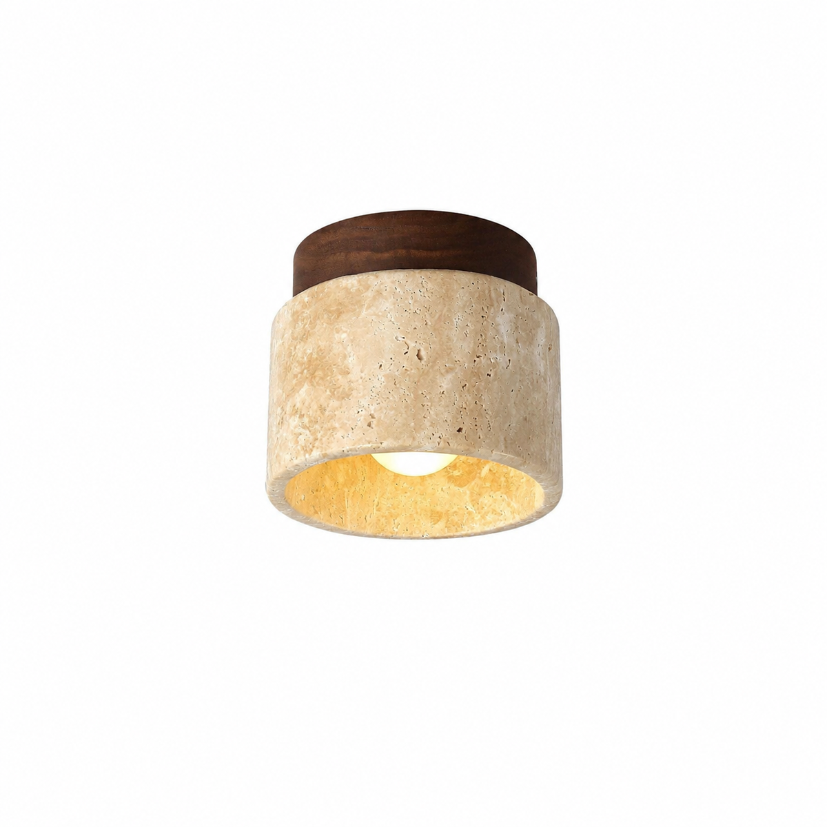 Lumera Lune Travertine Plafondlamp - Natuursteen Spotverlichting