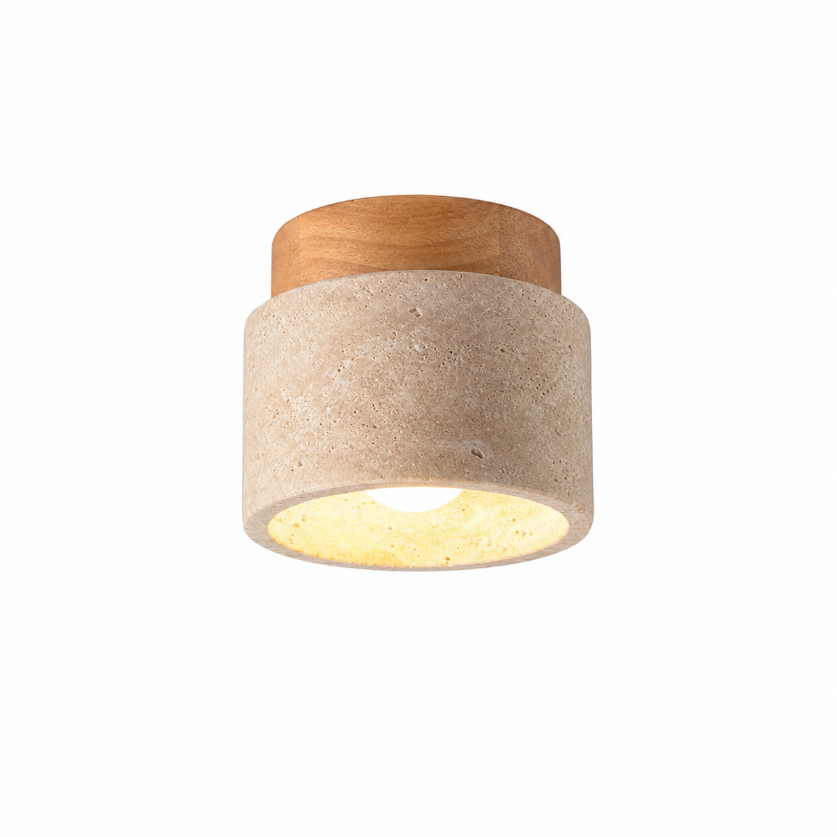 Lumera Lune Travertine Plafondlamp - Natuursteen Spotverlichting