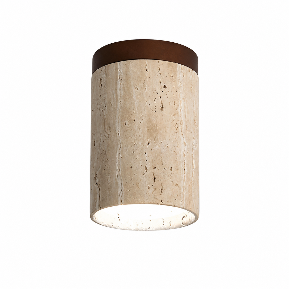 Lumera Lune Travertine Plafondlamp - Natuursteen Spotverlichting