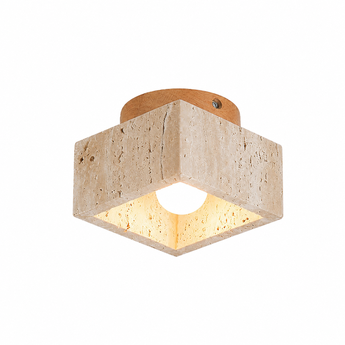 Lumera Lune Travertine Plafondlamp - Natuursteen Spotverlichting
