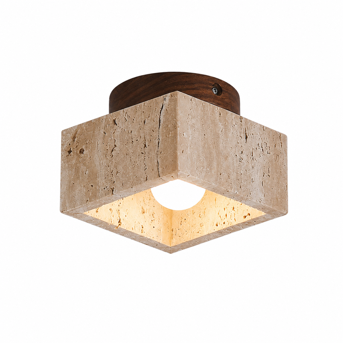 Lumera Lune Travertine Plafondlamp - Natuursteen Spotverlichting