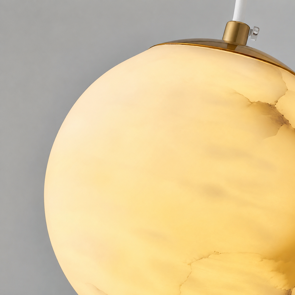 Lumera Lune Japandi Alabaster Hanglamp - Natuursteen Verlichting