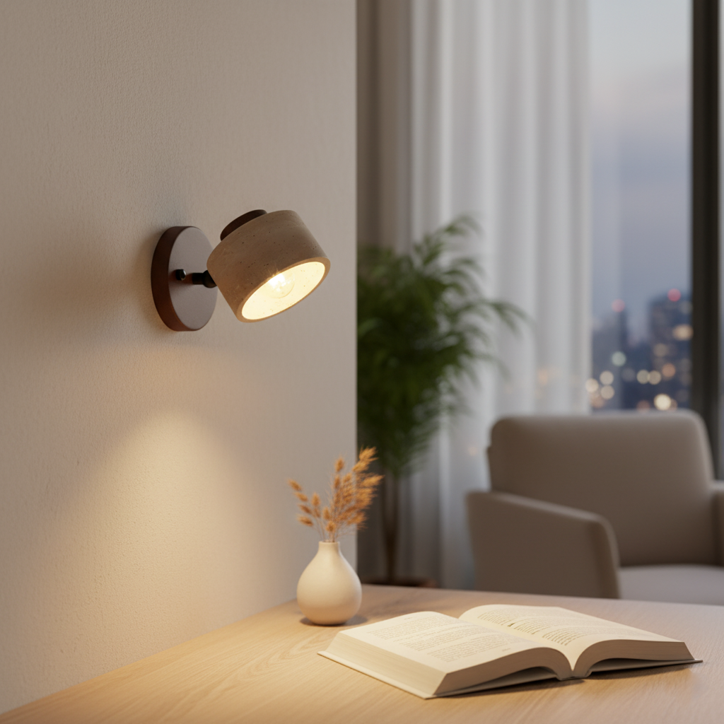 Lumera Lune Minimalistische Travertine Wandlamp - Verstelbare Wandverlichting