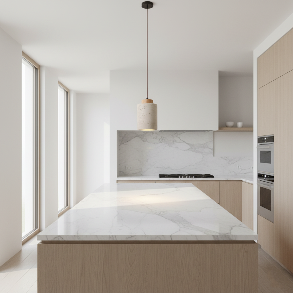 Lumera Lune Travertine Hanglamp - Minimalistisch Nordic Natuursteen