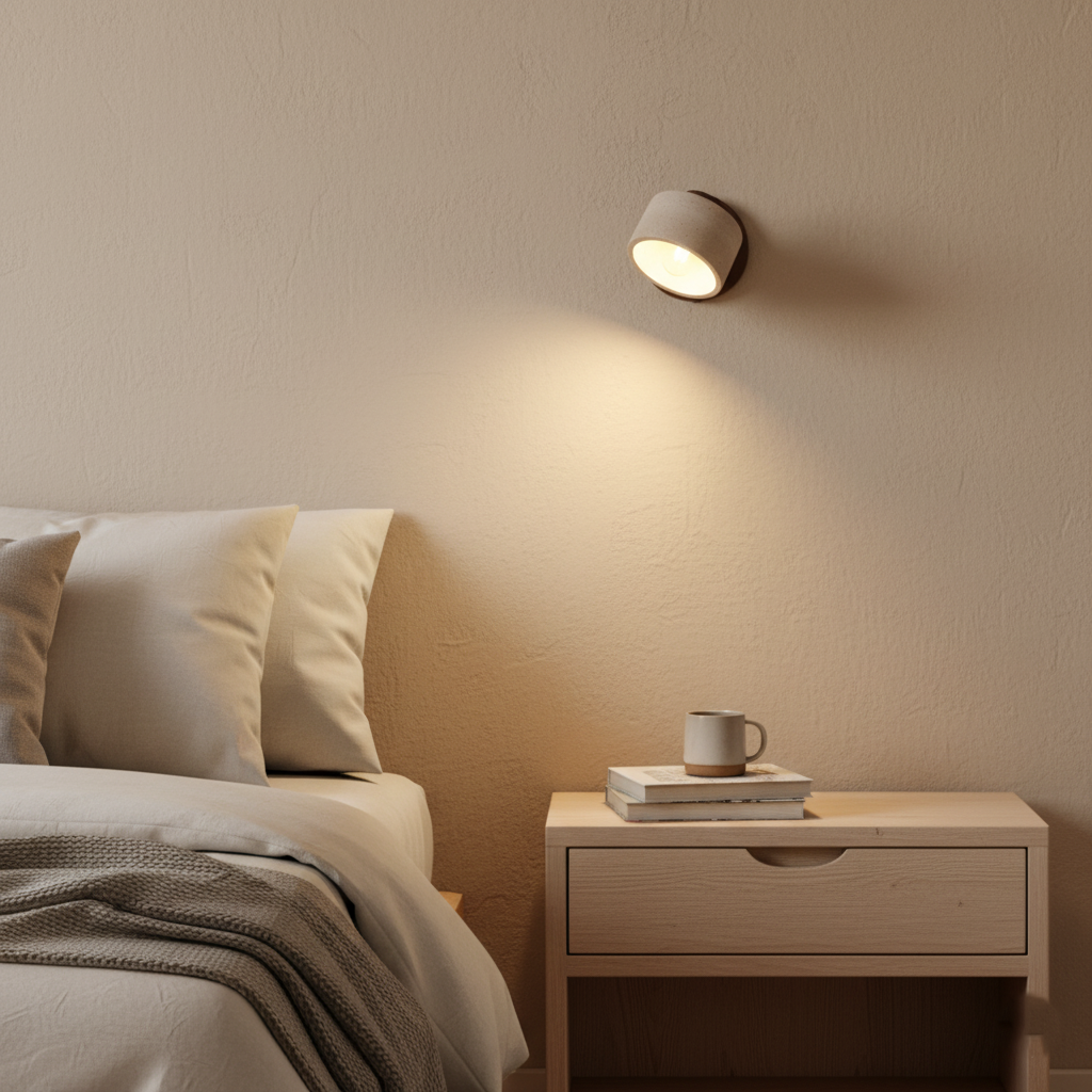 Lumera Lune Minimalistische Travertine Wandlamp - Verstelbare Wandverlichting