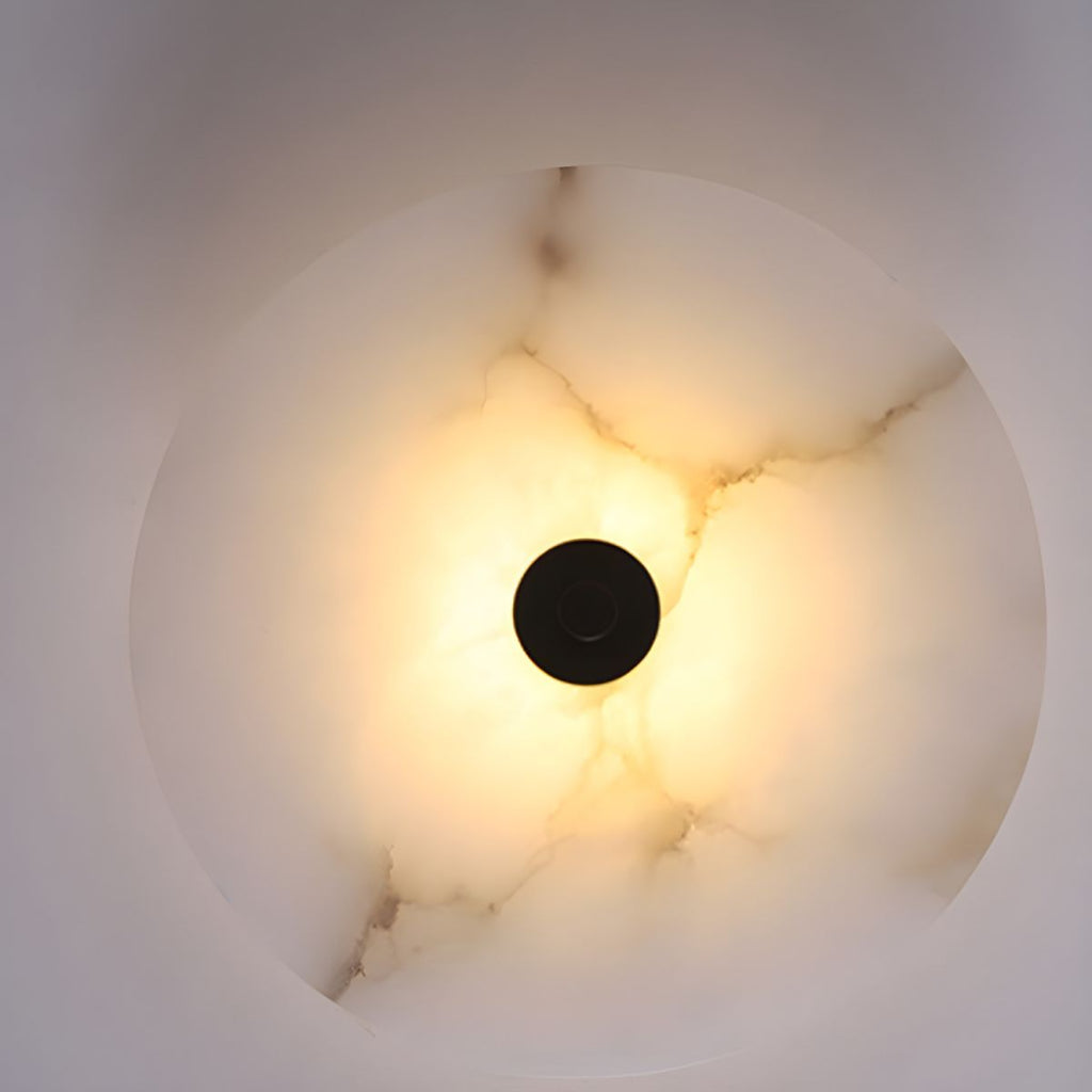 Lumera Lune Ronde Alabaster Wandlamp - Sfeerverlichting met Warm Diffuus Licht