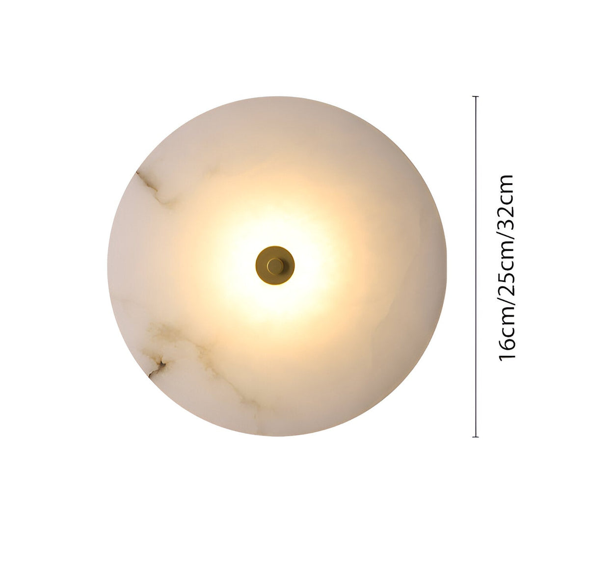 Lumera Lune Ronde Alabaster Wandlamp - Sfeerverlichting met Warm Diffuus Licht