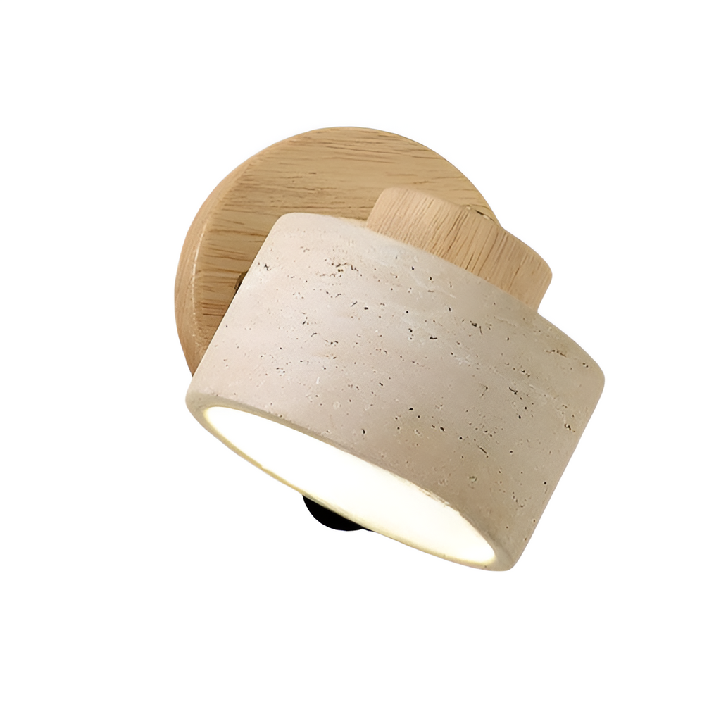 Lumera Lune Minimalistische Travertine Wandlamp - Verstelbare Wandverlichting