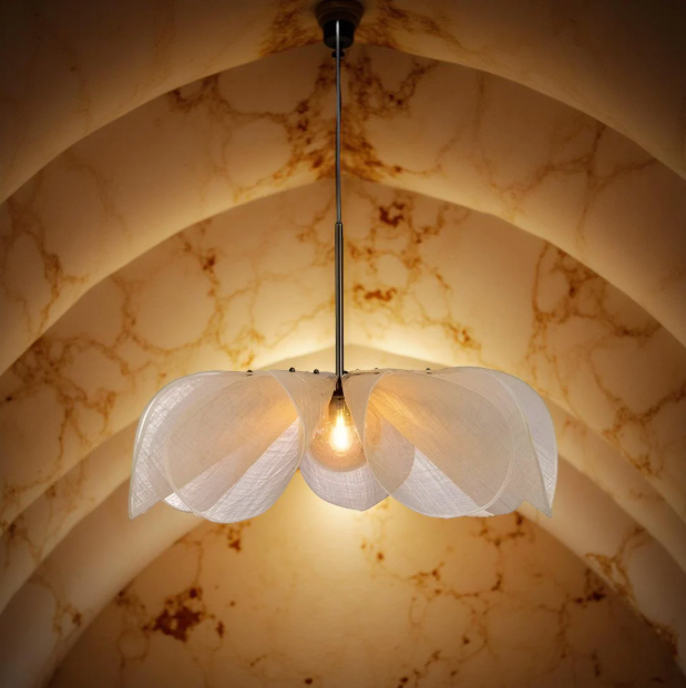 Lumera Lune Nordic Flower Hanglamp - Sculpturale Fabric Design Verlichting