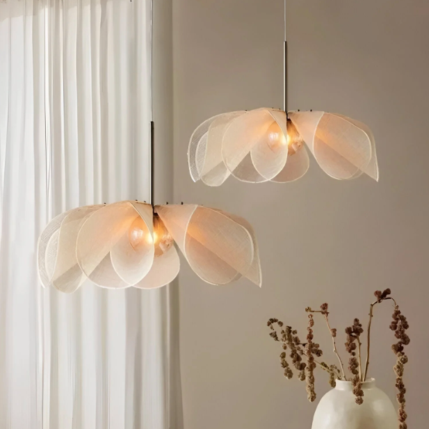 Lumera Lune Nordic Flower Hanglamp - Sculpturale Fabric Design Verlichting
