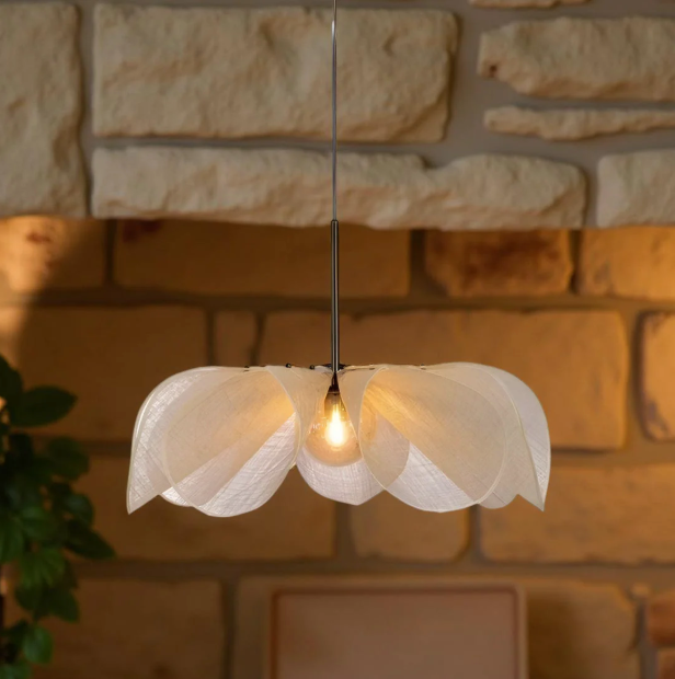 Lumera Lune Nordic Flower Hanglamp - Sculpturale Fabric Design Verlichting