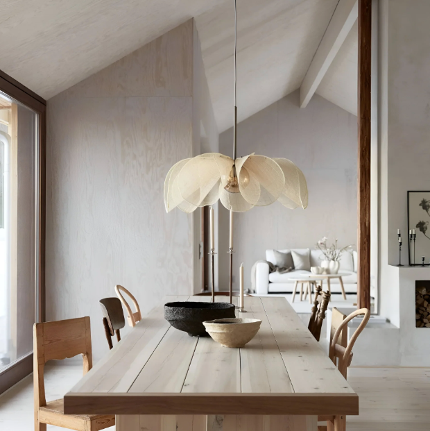 Lumera Lune Nordic Flower Hanglamp - Sculpturale Fabric Design Verlichting