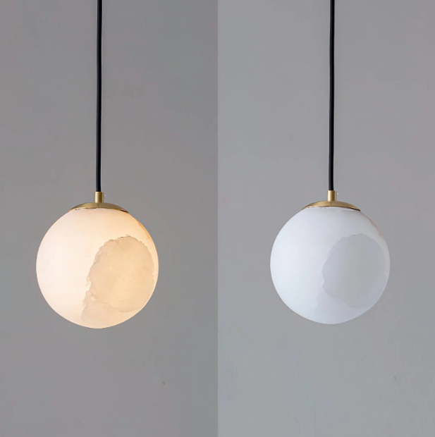 Lumera Lune Japandi Alabaster Hanglamp - Natuursteen Verlichting