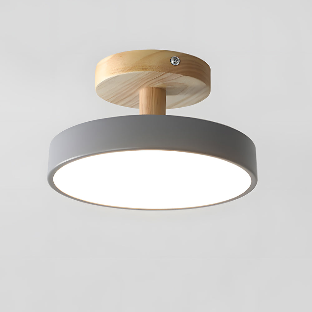 Lumera Lune LED Plafondlamp - Minimalistisch Design met Houten Accent