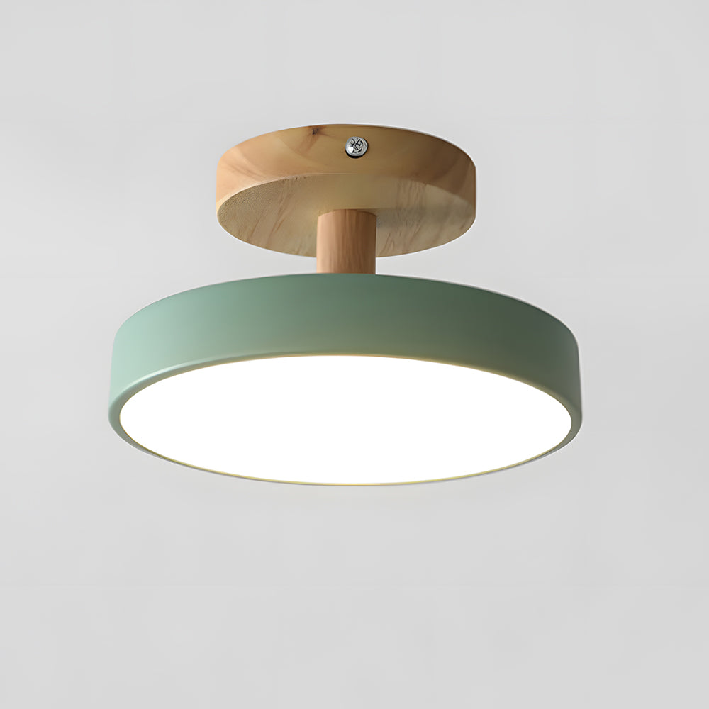 Lumera Lune LED Plafondlamp - Minimalistisch Design met Houten Accent