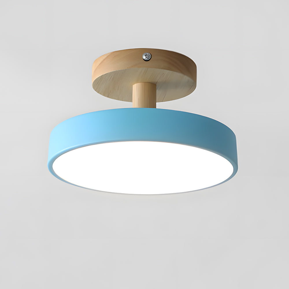 Lumera Lune LED Plafondlamp - Minimalistisch Design met Houten Accent