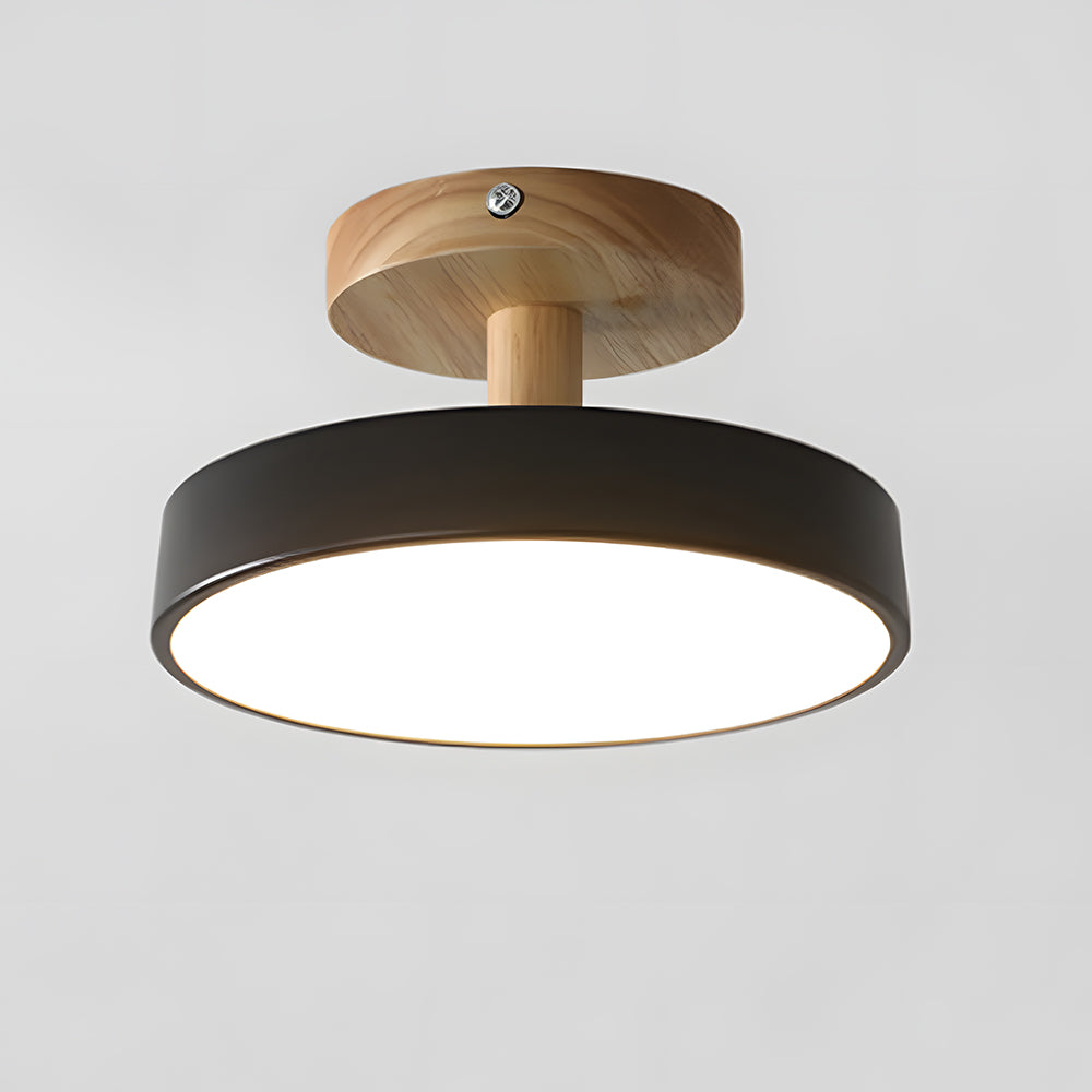 Lumera Lune LED Plafondlamp - Minimalistisch Design met Houten Accent