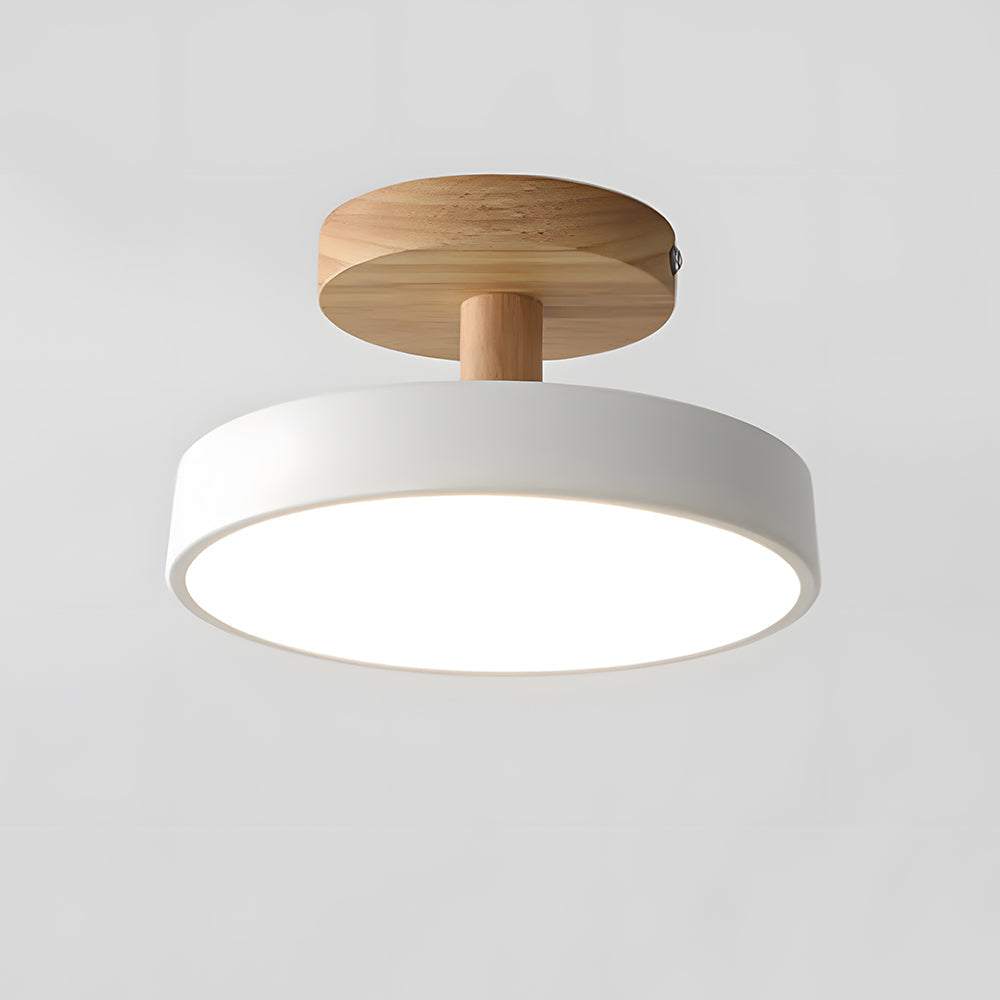 Lumera Lune LED Plafondlamp - Minimalistisch Design met Houten Accent