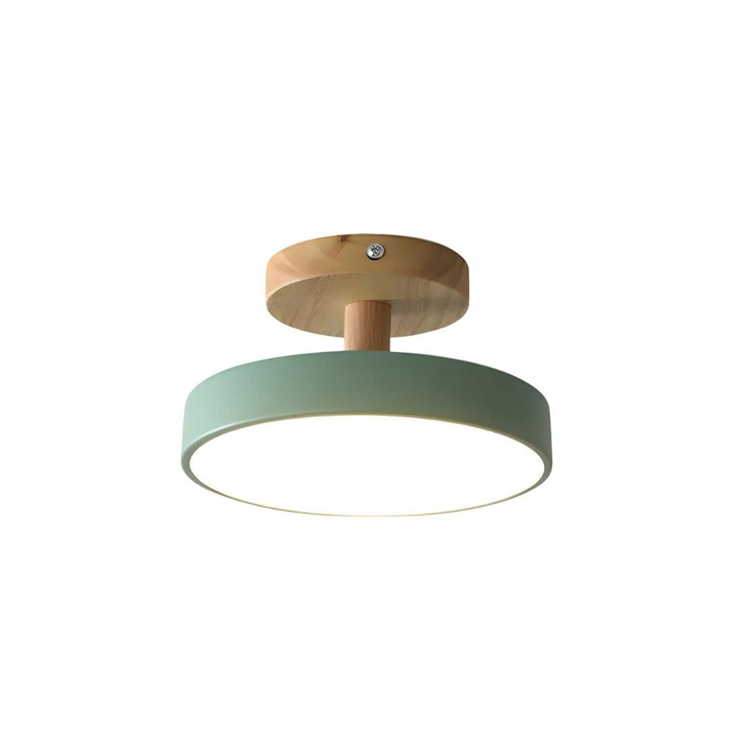 Lumera Lune LED Plafondlamp - Minimalistisch Design met Houten Accent